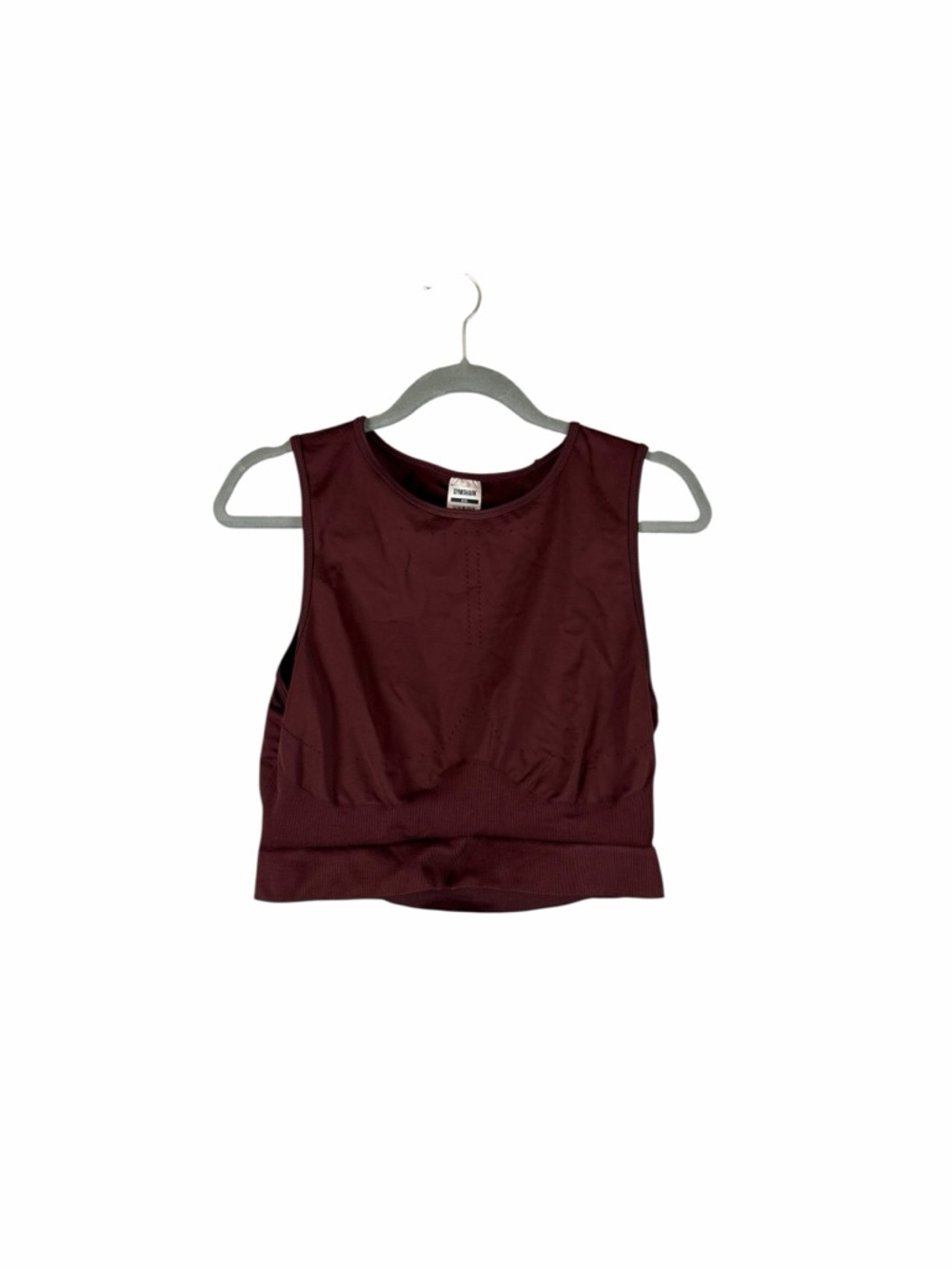 Gymshark Burgundy Seamless Crop Tank Workout Top Size XXL